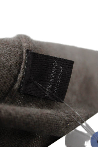 Saffron Women's Long Sleeves Round Neck Cashmere Pullover Sweater Gray Size S
