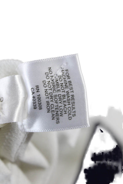 Peter Millar Womens High Rise Side Zipper Skinny Leg Pants White Navy Blue Size