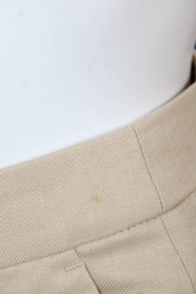 J Crew Womens Linen High Rise Creased Slim Leg Kallie Pants Khaki Beige Size 8