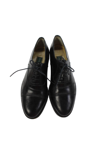 Cole Haan Mens Leather Lace Up Oxford Dress Shoes Black Size 8.5 Medium