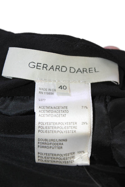 Gerard Darel Womens Short Sleeves Belted Sheath Dress Black Size EUR 40