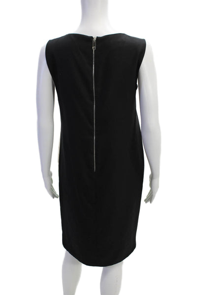 Les Copains Womens Silk Sleeveless Color Block Dress Black Green Size EUR 42