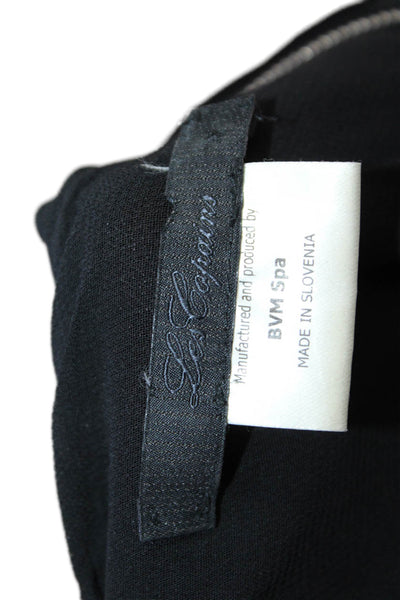 Les Copains Womens Silk Sleeveless Color Block Dress Black Green Size EUR 42