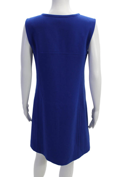 Rachel Roy Womens Sleeveless Knee Length Shift Dress Cobalt Blue Size 8