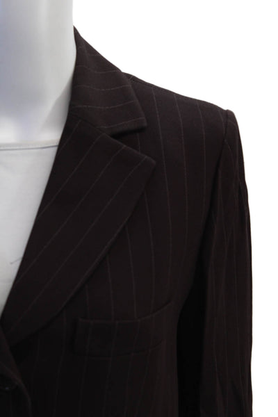 Sonia Rykiel Womens Striped Button Down Skirt Suit Purple Size EUR 42