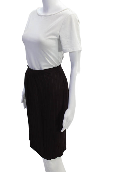 Sonia Rykiel Womens Striped Button Down Skirt Suit Purple Size EUR 42