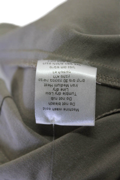 Ronen Chen Womens Asymmetrical Open Front Jacket Taupe Beige Cotton Size 8