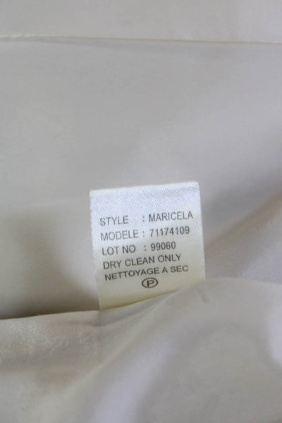 Theory Womens Cotton Notch Collar 2 Pocket Button Up Blazer Jacket Beige Size 4