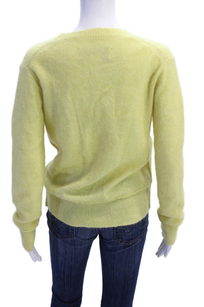By Malene Birger Womens Long Sleeve Crew Neck Sweater Yellow Wool Size XS