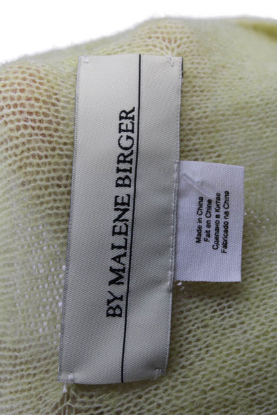 By Malene Birger Womens Long Sleeve Crew Neck Sweater Yellow Wool Size XS