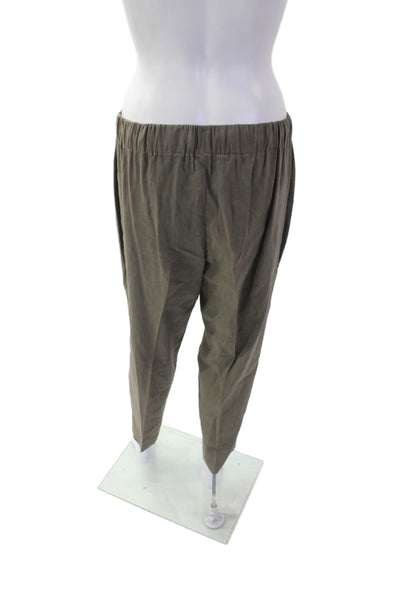 Babaton Womens Cotton Drawstring Straight Leg Causal Pants Khaki Size M