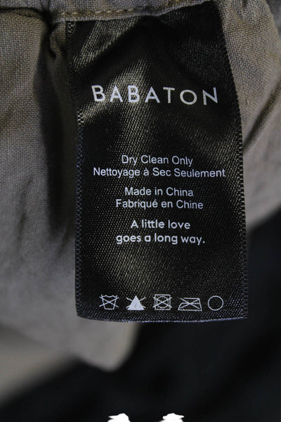 Babaton Womens Cotton Drawstring Straight Leg Causal Pants Khaki Size M