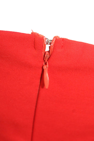 Superdown Womens Textured Sleeveless Square Neck Sleek Blouse Red Size L