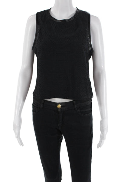 Koral Womens Sleeveless Crew Neck Pullover Tank Top Black Size Medium