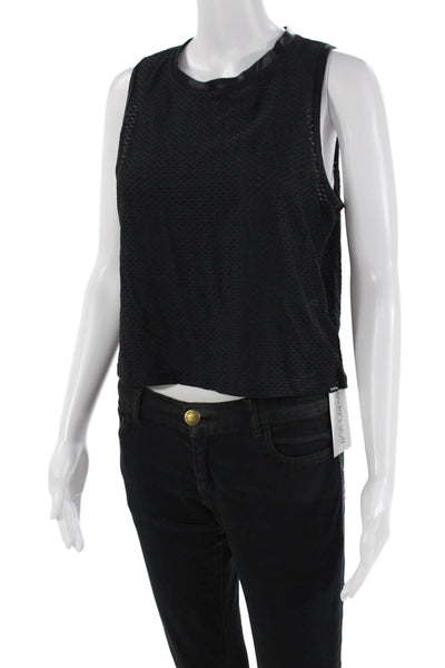 Koral Womens Sleeveless Crew Neck Pullover Tank Top Black Size Medium