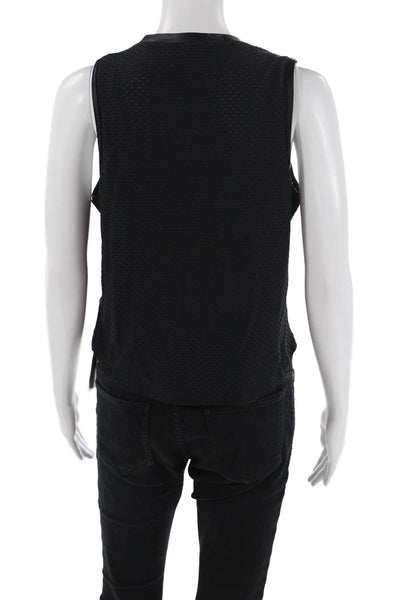 Koral Womens Sleeveless Crew Neck Pullover Tank Top Black Size Medium