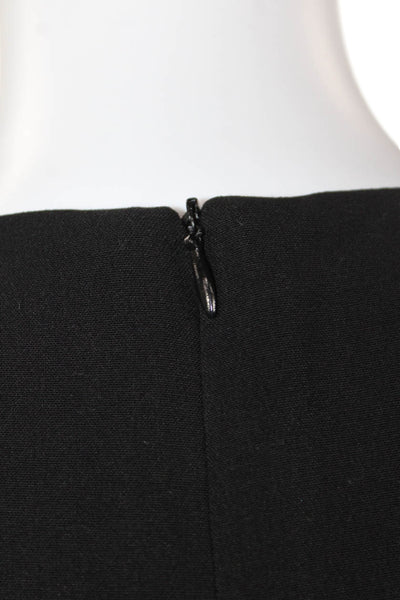 Calvin Klein Womens Back Zip Sleeveless Scoop Neck Sheath Dress Black Size 8