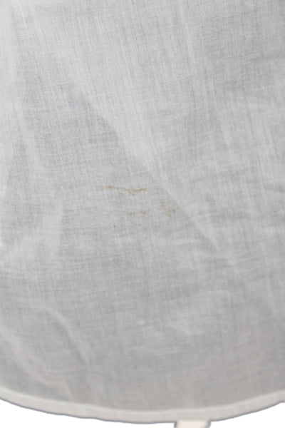 Theory Womens Button Front Long Sleeve Collared Shirt White Cotton Petite