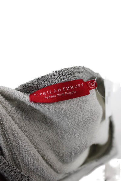 Philanthropy Womens Cotton Crew Neck Short Sleeve T-Shirt Dress Gray Size S