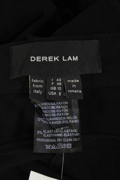 Derek Lam Womens Mid Rise Zip Up Slim Leg Dress Pant Trousers Black Size 6