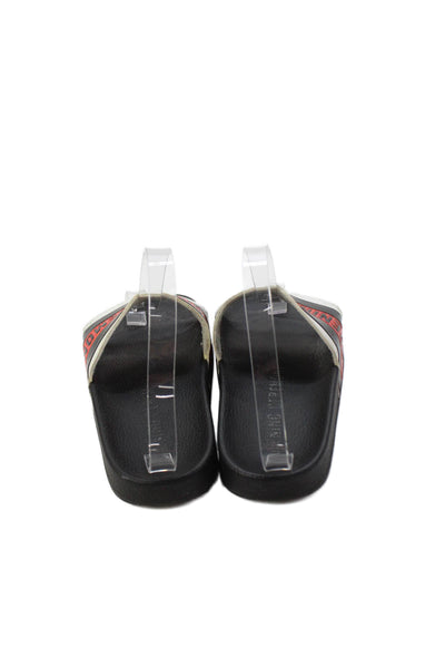 Opening Ceremony Womens Slide On Pool Sandals Black Red Size 38 8