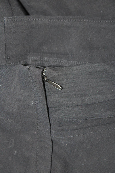 M.M. Lafleur Womens Side Zippered Paneled Skinny Leg Pants Solid Black Size 10
