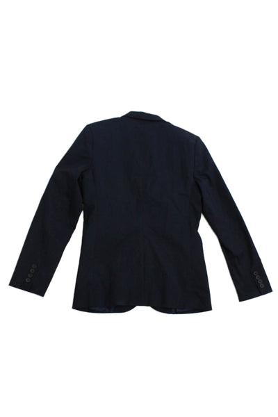 Crewcuts Boys Cotton Collared Pocketed Two Button Blazer Dark Blue Size 14