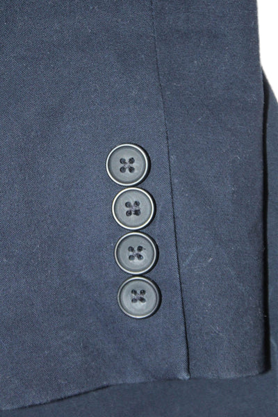 Crewcuts Boys Cotton Collared Pocketed Two Button Blazer Dark Blue Size 14