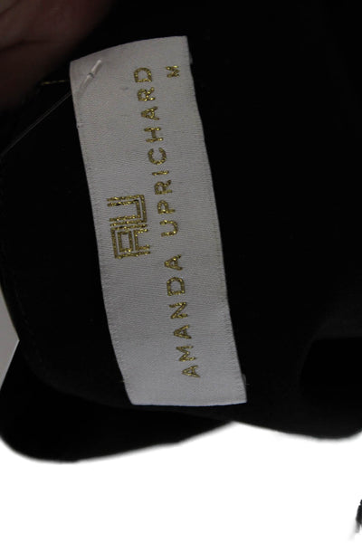 Amanda Uprichard Womens Sleeveless Ruffled High Low Top Black Size Medium