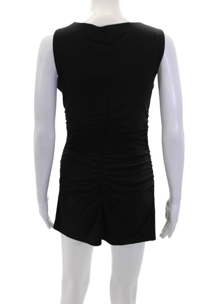 Armani Jeans Elastic Waistband High Rise Straight Linen Pants Brown Size 10