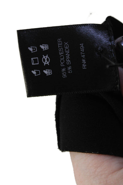 Armani Jeans Elastic Waistband High Rise Straight Linen Pants Brown Size 10