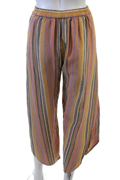 Drew Womens Striped Print Straight Leg Slip-On Casual Pants Multicolor Size XS