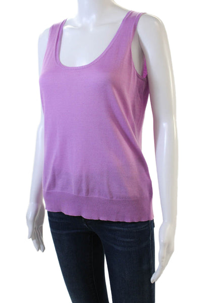 Gerard Darel Womens Cotton Hook & Loop Tank Top Cardigan Set Purple Size XS