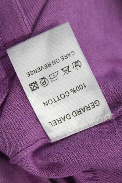 Gerard Darel Womens Cotton Hook & Loop Tank Top Cardigan Set Purple Size XS