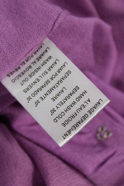 Gerard Darel Womens Cotton Hook & Loop Tank Top Cardigan Set Purple Size XS