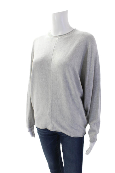 Survival Womens Oversized Long Sleeve Pullover Knit Sweater Gray Size M