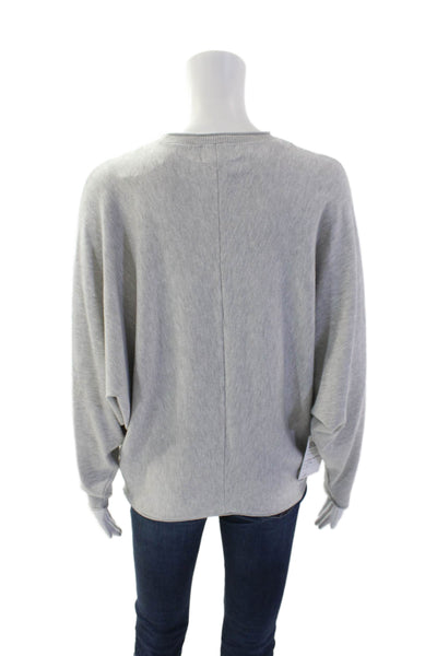 Survival Womens Oversized Long Sleeve Pullover Knit Sweater Gray Size M