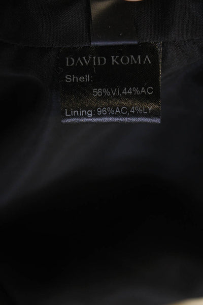 David Koma Womens Double Side Zip Knee Length Crepe A Line Skirt Black Size 10