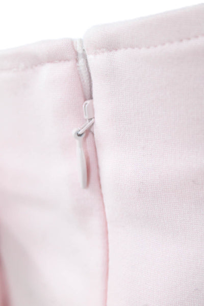 Ecru Womens Solid Stretch Side Zip High-Rise Cropped Pants Pink Size XL