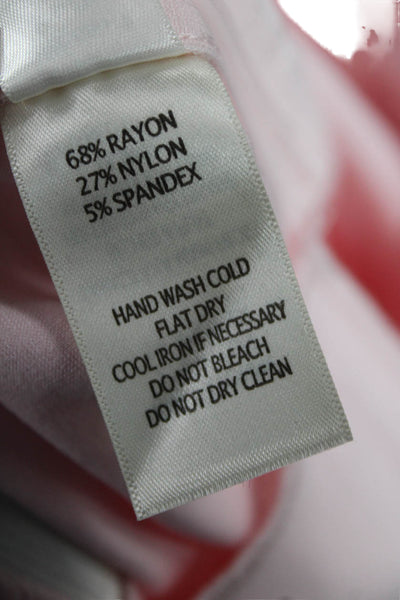 Ecru Womens Solid Stretch Side Zip High-Rise Cropped Pants Pink Size XL