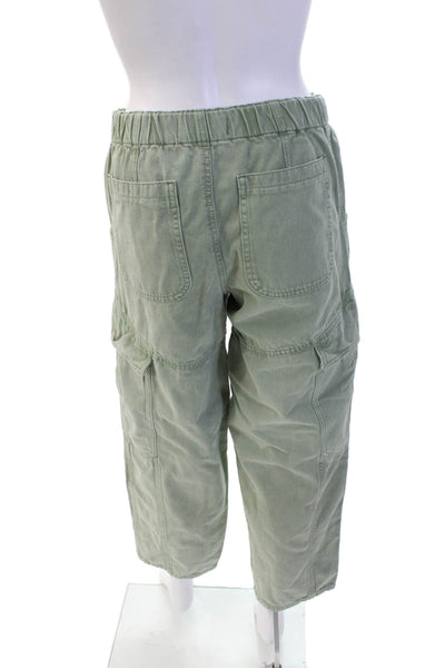 We The Free Womens High Rise Straight Leg Jeans Green Cotton Size Extra Small