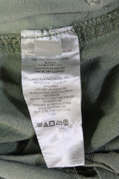We The Free Womens High Rise Straight Leg Jeans Green Cotton Size Extra Small