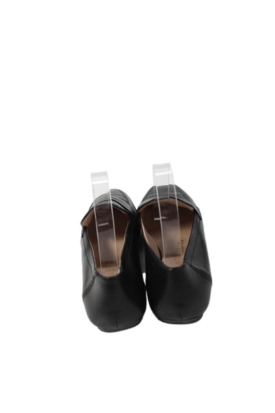 Stuart Weitzman Womens Slip On Round Toe Loafers Black Leather Size 7 AA