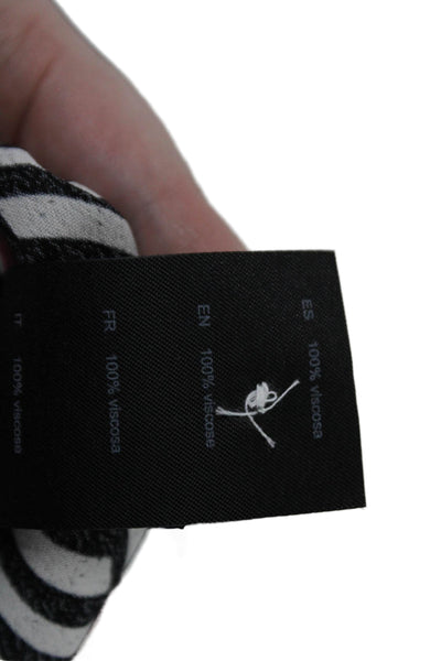 Wild Pony Womens Geometric Print Long Sleeve Button-Down Shirt White Size L