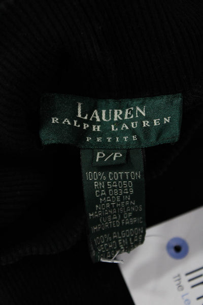 Lauren Ralph Lauren Womens Ribbed Turtleneck Sweater Black Size Petite