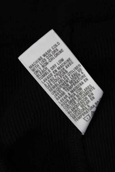 Standard James Perse Womens Cotton Crew Neck Long Sleeve Dress Black Size 2
