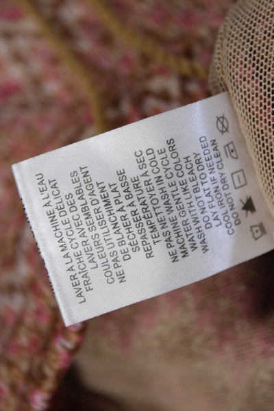 House of Harlow 1960 Womens Knit Striped Tasseled Detail Shorts Pink Size M