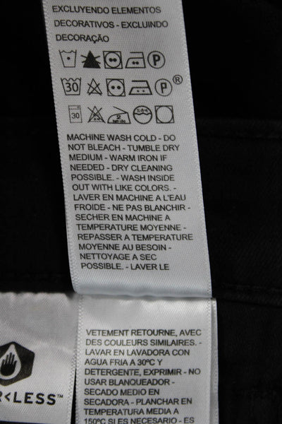Levis Womens Cotton Five Pocketed Mid Rise Skinny Jeans Solid Black Size 29