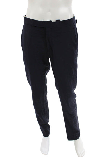 Polo Ralph Lauren Mens Solid Four Pocket Mid-Rise Slim Fit Pants Navy Size 38L