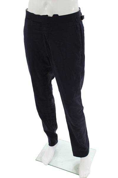 Polo Ralph Lauren Mens Solid Four Pocket Mid-Rise Slim Fit Pants Navy Size 38L